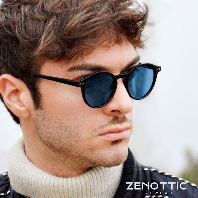 Men Shoes Zegna - ZENOTTIC (S サイズ) レトロ円偏光サングラス 2026 2025