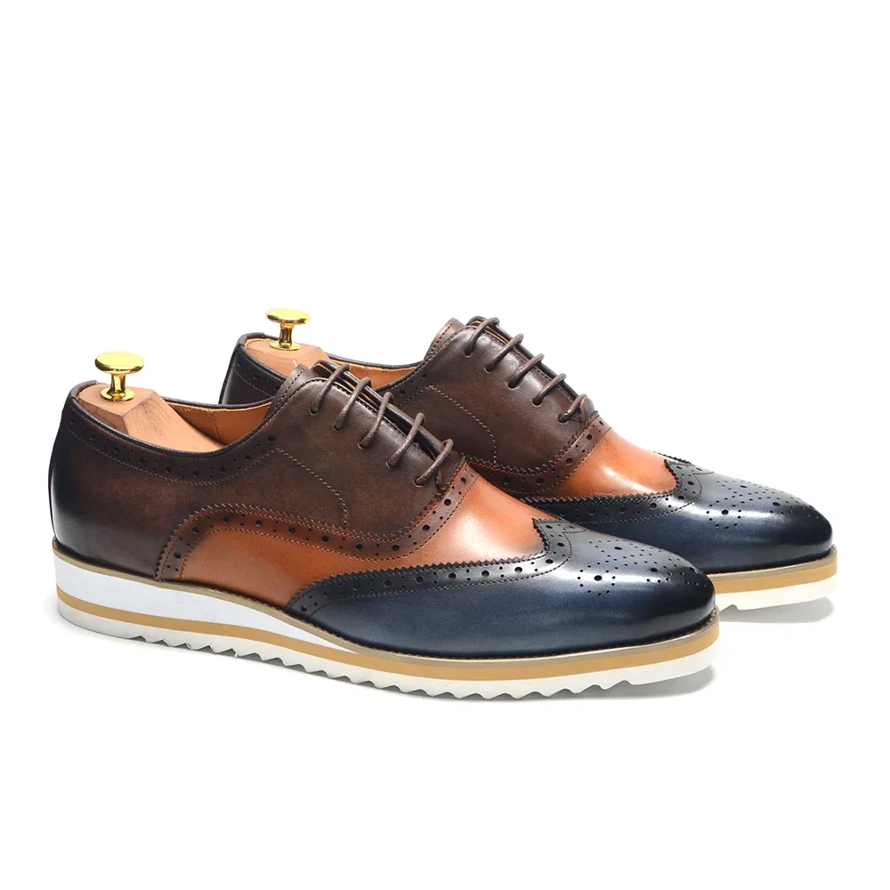 Men Shoes Elegant - 男性用オックスフォード本革シューズ,カジュアルシューズ,ファッショナブル,エレガント,ステッチ,3色