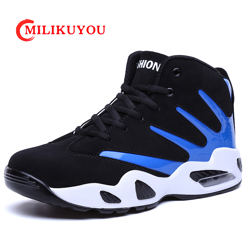 Men'S Shoes Basketball - 男性と女性のための通気性のあるPUレザースポーツシューズ,ハイトップスニーカー,バスケットボール,カップルトレーナー,ユニセックス,ブランド