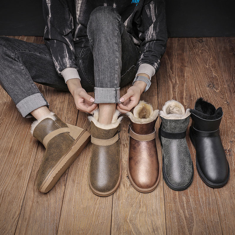 Men Shoes Online - メンズ プラスサイズ 37-48 オーストラリア製スノーブーツ 冬用 防水