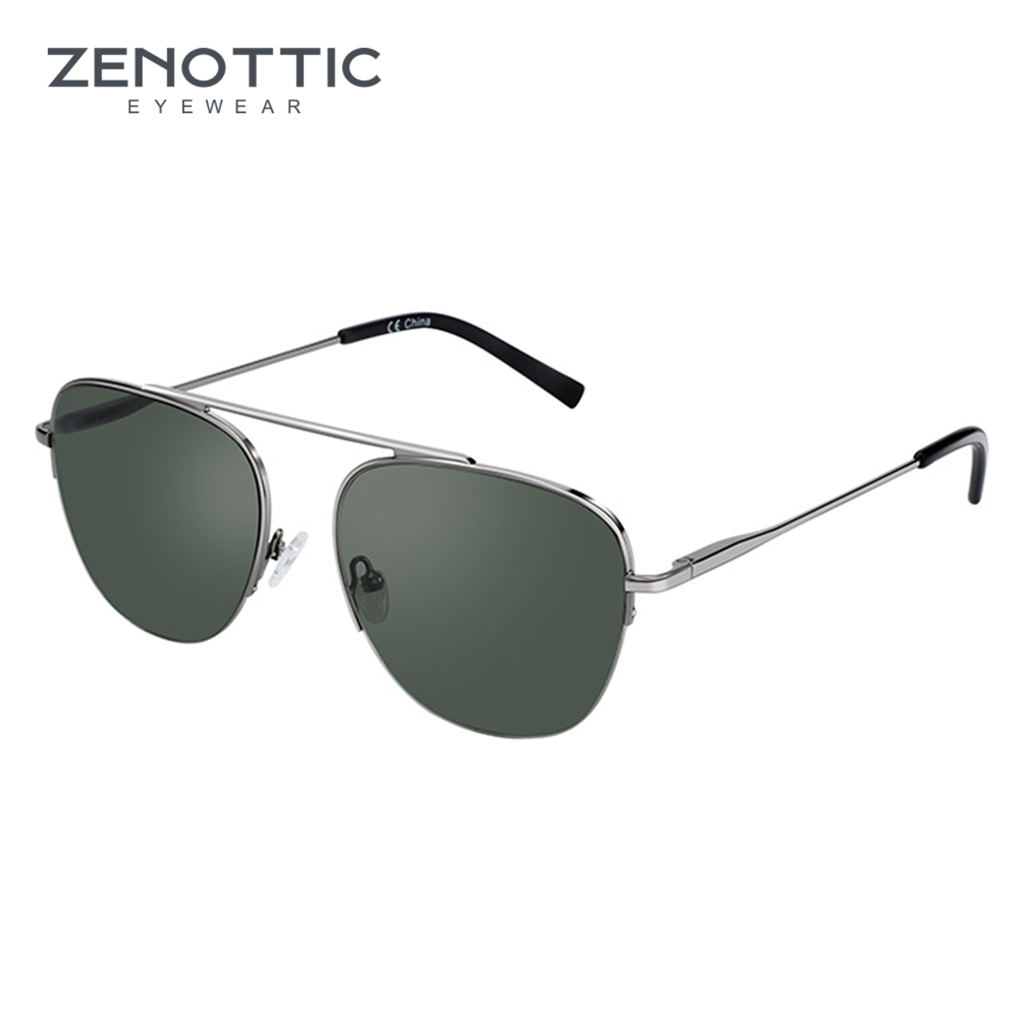 Men Shoes Zegna - 男性と女性のためのzenottic-pilotサングラス、特大のレトロなサングラス、ファッションシェード、uv400保護