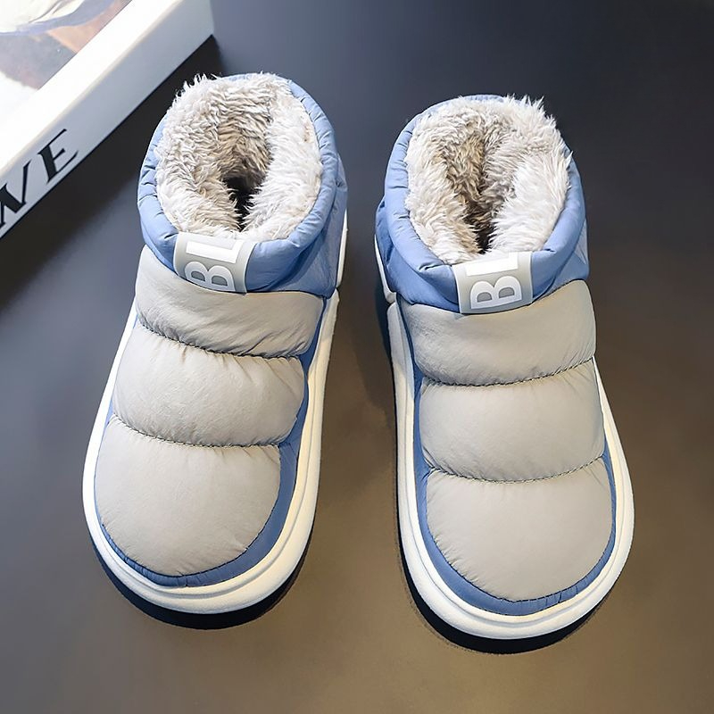 Men Shoes Online - メンズ ウィンター スノー ブーツ フリース裏地付き 厚みのあるシープスキン
