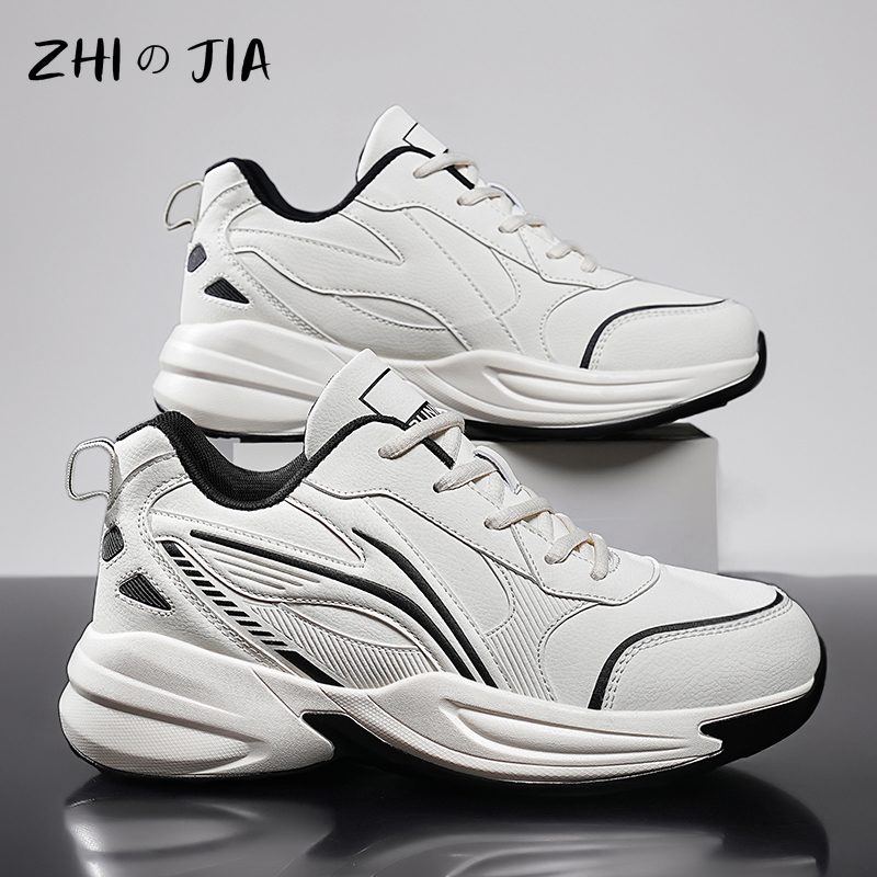Men Shoes Zegna - 男性用滑り止めレザーシューズ,レジャースニーカー,特大ランニングシューズ,ファッション,耐摩耗性,秋,冬