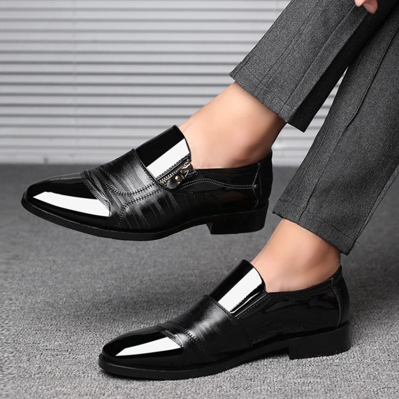 Men Shoes Elegant - 革靴男性高級ビジネス男性ドレスシューズプラスサイズオフィスオックスフォードシューズ高品質エレガントな男性パーティー結婚式の靴