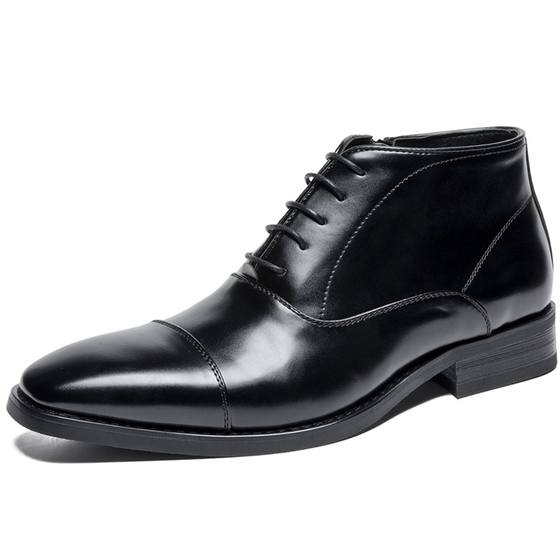 Men Shoes Elegant - メンズフォーマルドレスブーツ,エレガントなオフィサーシューズ,黒のミーティングシューズ,ジップスタイル