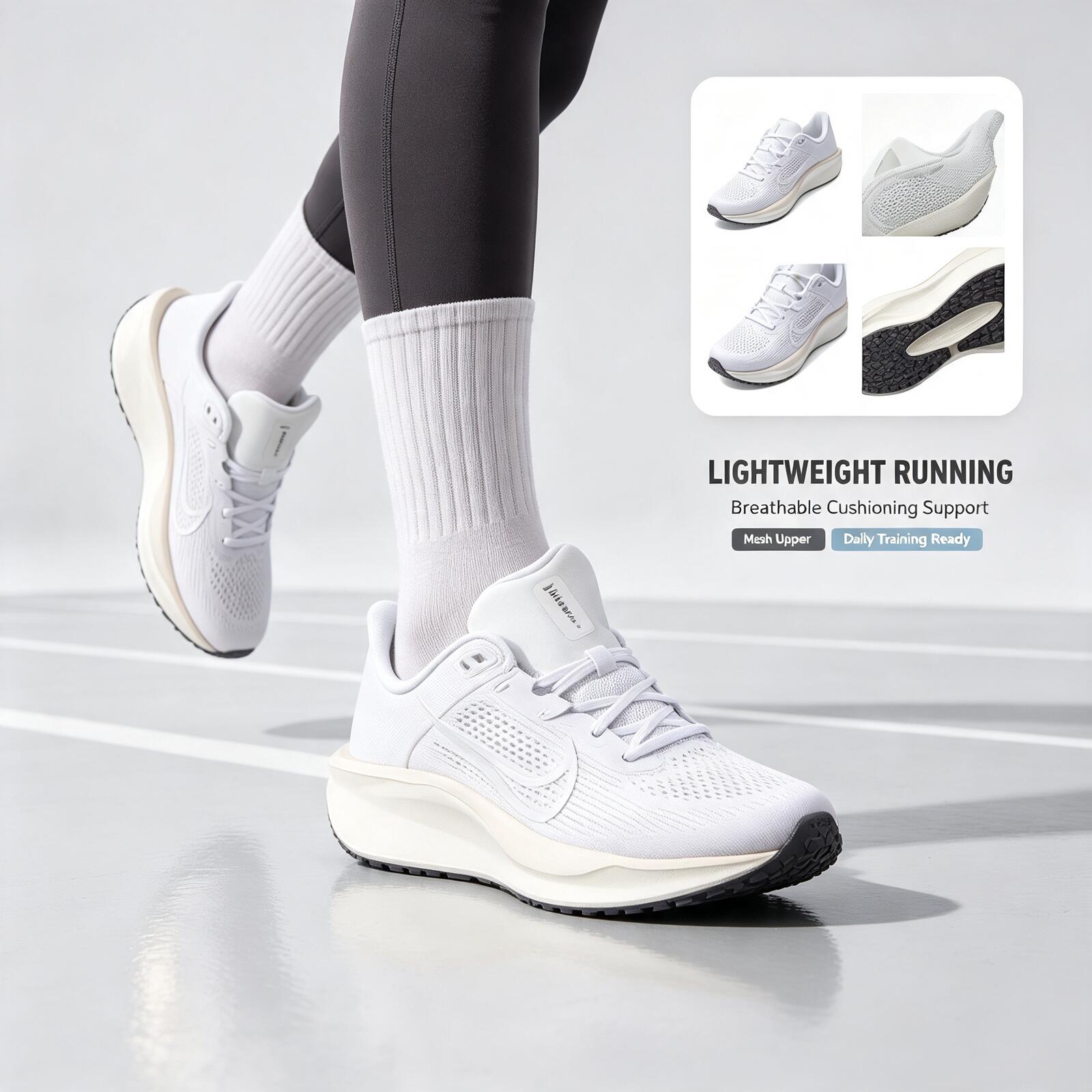 Men'S Shoes Limited Edition - ナイキ限定版メンズホワイトランニングシューズ、軽量通気性メッシュスニーカー、クッション性のあるサポート力のあるトレーニングシューズ