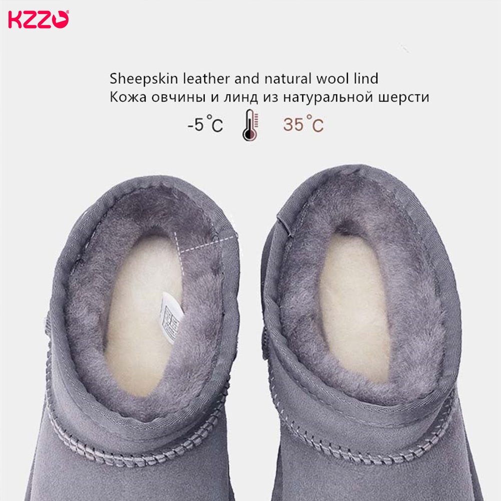 ロシア人気のミニスノーブーツ男性本物のシープスキン天然毛皮ウ - Men Shoes Online のレビューと価格