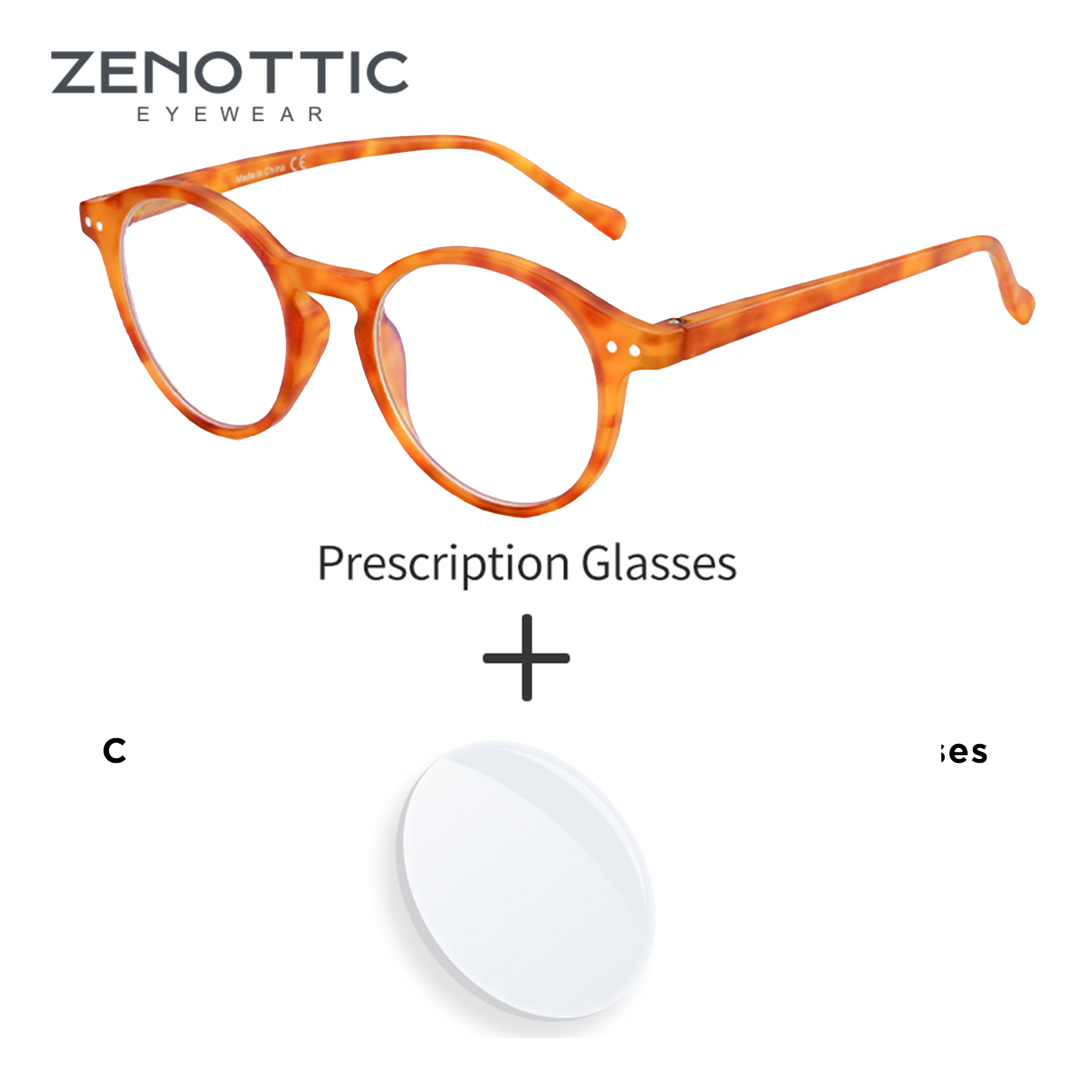 ZENOTTIC ヴィンテージラウンド処方メガネ男性女性近視 - Men Shoes Zegna のレビューと価格