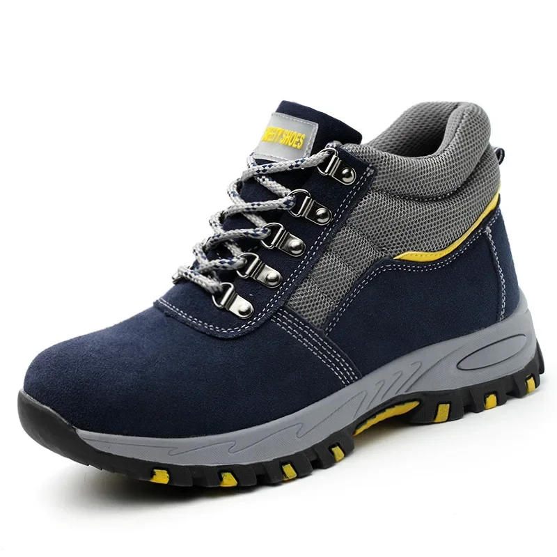 男性用安全作業靴,鋼のつま先の靴,パンク防止,暖かい冬のブー - Men Shoes Type のレビューと価格