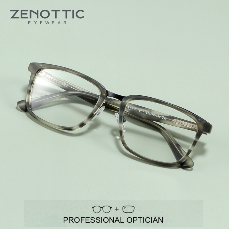 Zenottic-男性用スクエアアセテート処方メガネ,近視メ - Men Shoes Zegna のレビューと価格