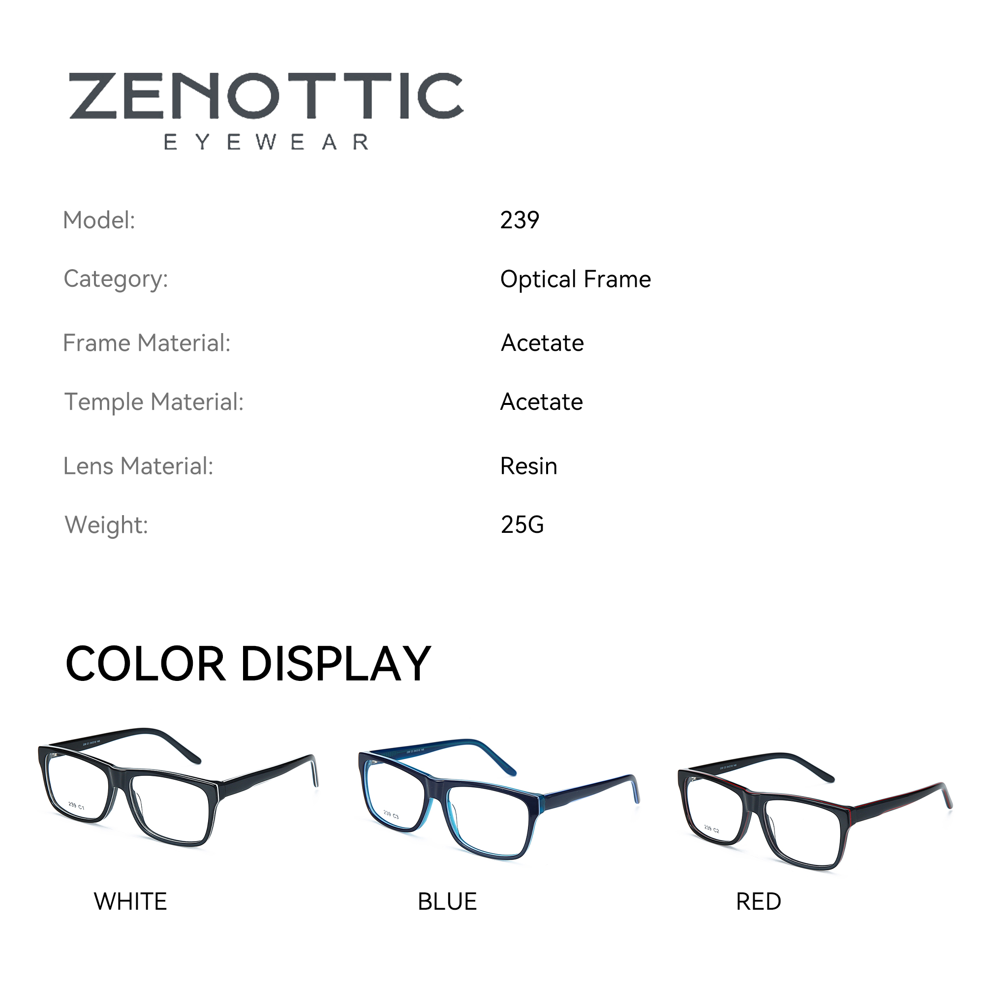 Zennottic (XXS サイズ) スクエア処方メガネ男 - Men Shoes Zegna のレビューと価格