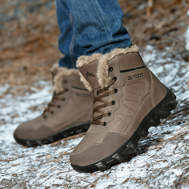 メンズウィンターブーツ暖かい防水滑り止めぬいぐるみスニーカー - Men Shoes Type のレビューと価格