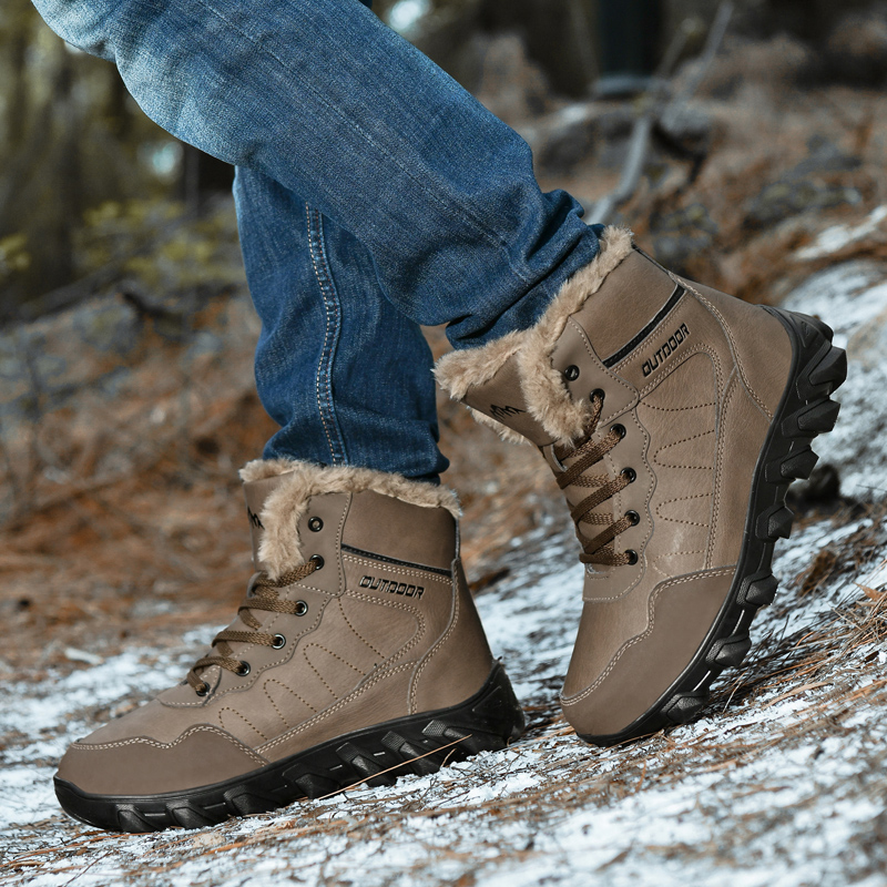 メンズウィンターブーツ暖かい防水滑り止めぬいぐるみスニーカー - Men Shoes Type のレビューと価格