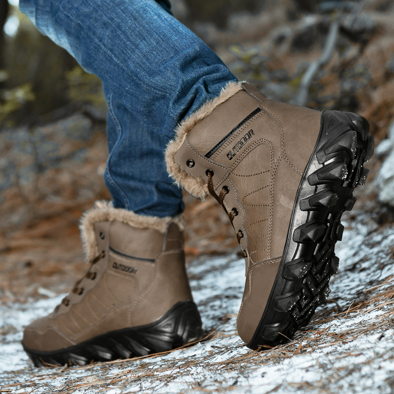 メンズウィンターブーツ暖かい防水滑り止めぬいぐるみスニーカー - Men Shoes Type のレビューと価格