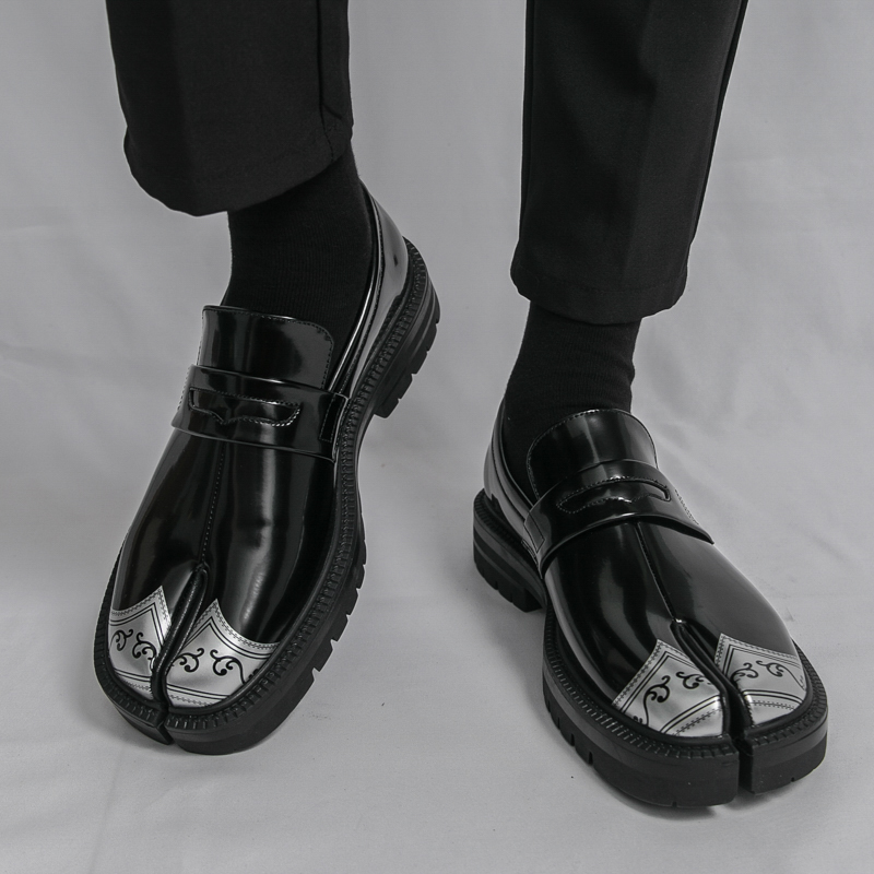 ファッション和風スプリットトゥローファーブランドビジネス厚底 - Men'S Shoes Japanese Brand のレビューと価格