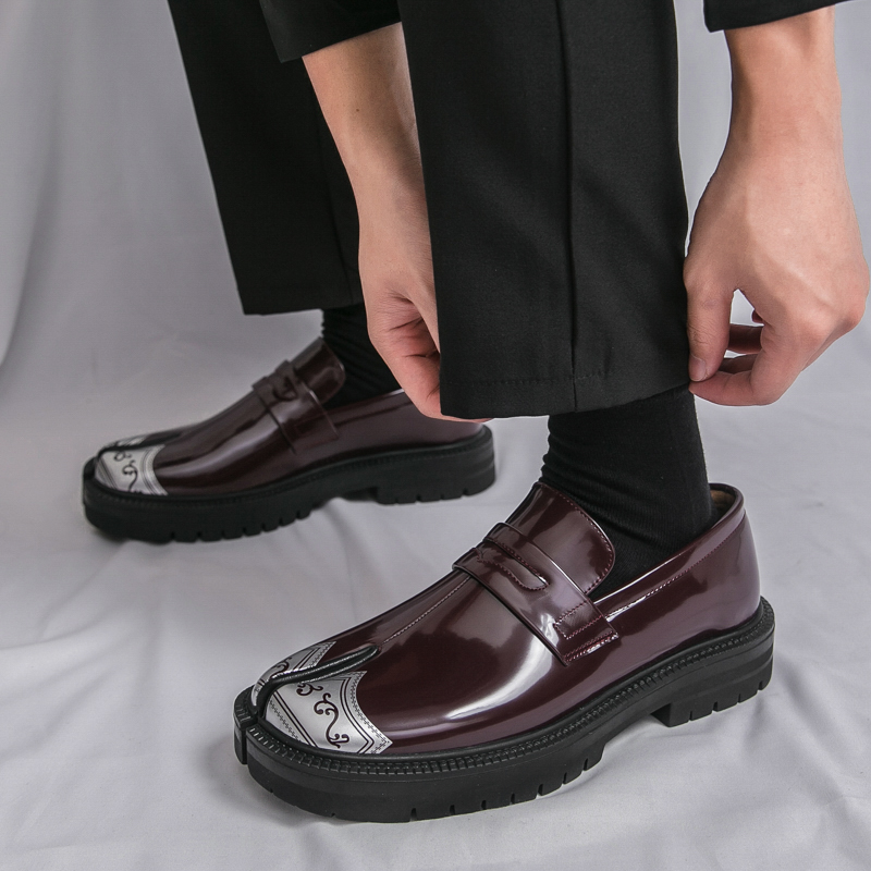 ファッション和風スプリットトゥローファーブランドビジネス厚底 - Men'S Shoes Japanese Brand のレビューと価格
