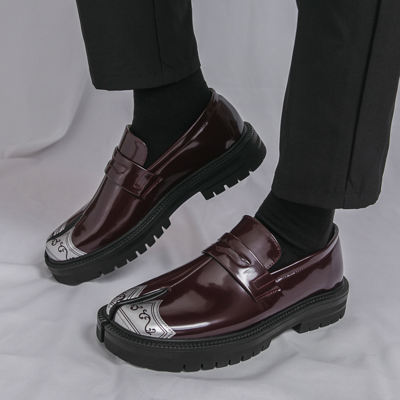 ファッション和風スプリットトゥローファーブランドビジネス厚底 - Men'S Shoes Japanese Brand のレビューと価格