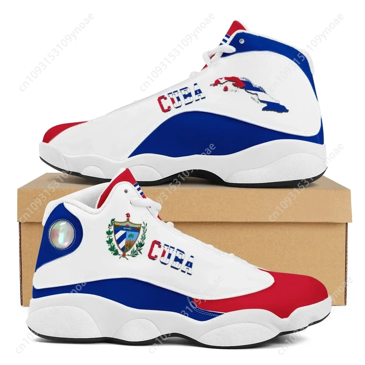 キューバ国旗プリントクール男性バスケットボールスニーカーカス - Men'S Shoes Basketball のレビューと価格