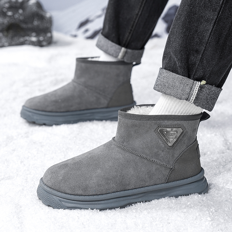 2026年豪華冬用ショート丈ファー裏地スノーブーツ、コットン - Men Shoes Online のレビューと価格