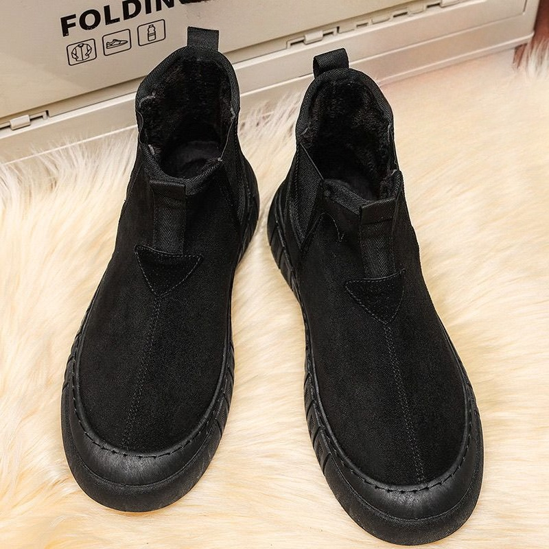 ​ メンズ雪上冬用暖かいミッドカーフファー裏地付き厚手滑り止 - Men Shoes Online のレビューと価格
