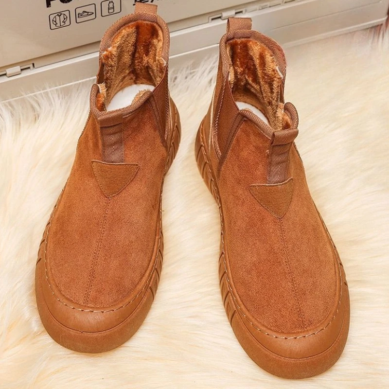 ​ メンズ雪上冬用暖かいミッドカーフファー裏地付き厚手滑り止 - Men Shoes Online のレビューと価格