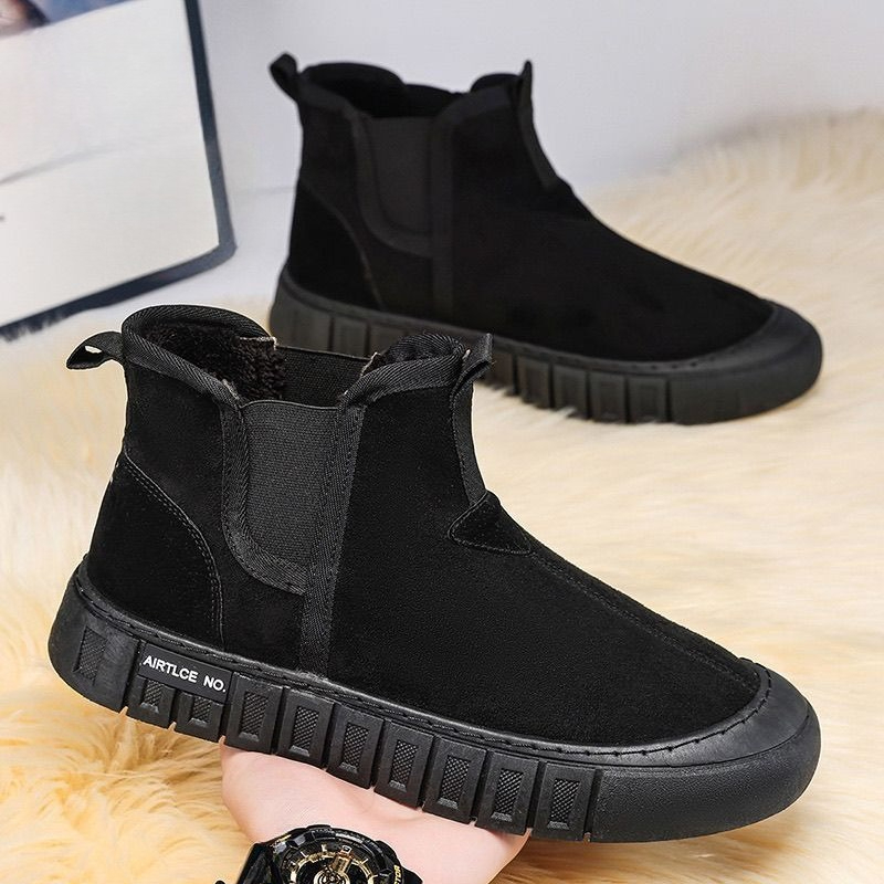 ​ メンズ雪上冬用暖かいミッドカーフファー裏地付き厚手滑り止 - Men Shoes Online のレビューと価格