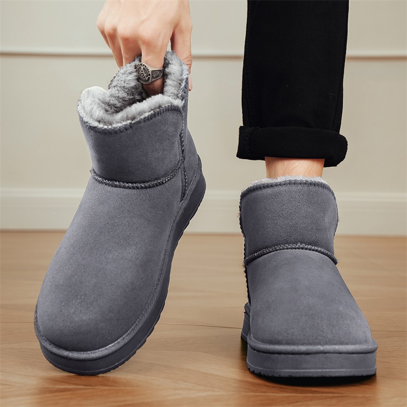 冬用カップルブレッドスタイルスノーブーツ、フリース裏地付き暖 - Men Shoes Online のレビューと価格