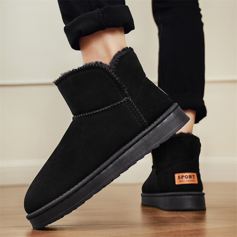冬用カップルブレッドスタイルスノーブーツ、フリース裏地付き暖 - Men Shoes Online のレビューと価格