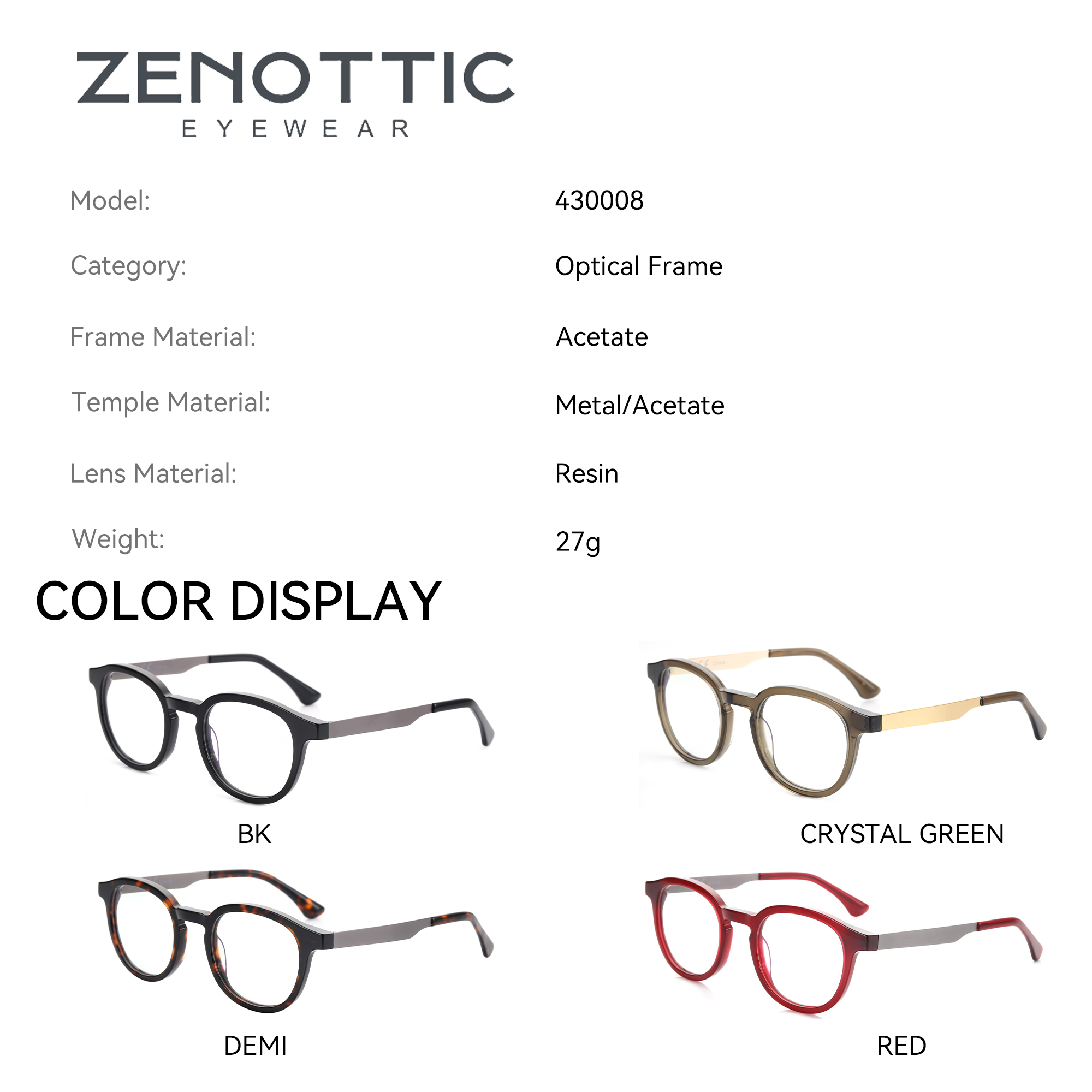 ZENOTTIC 2025 アセテート処方眼鏡ラウンド累進光 - Men Shoes Zegna のレビューと価格