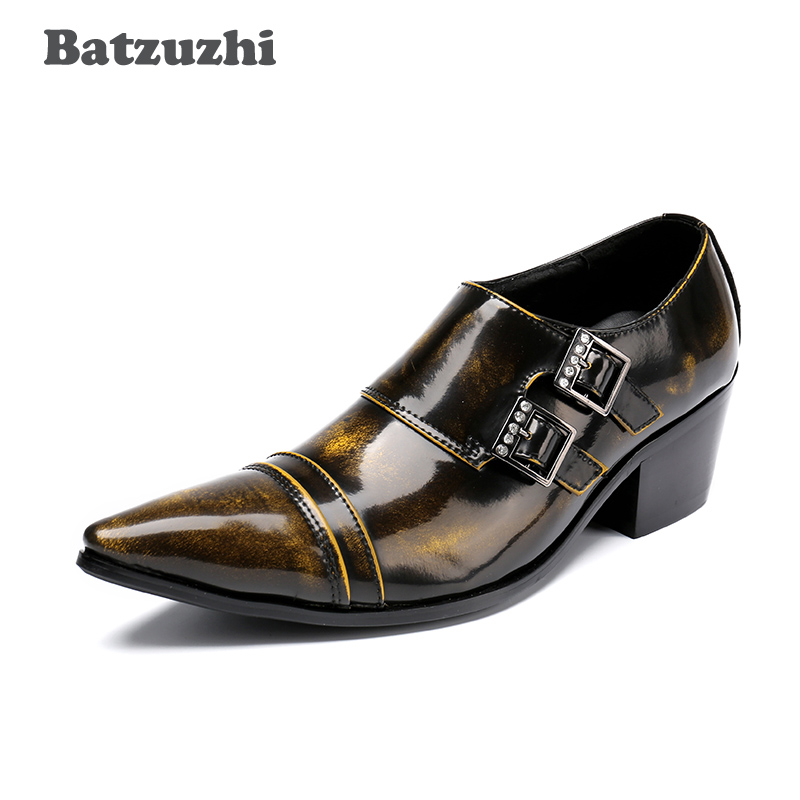 Batzuzhi-メンズブロンズポインテッドトゥドレスシュー - Men'S Shoes Limited Edition のレビューと価格