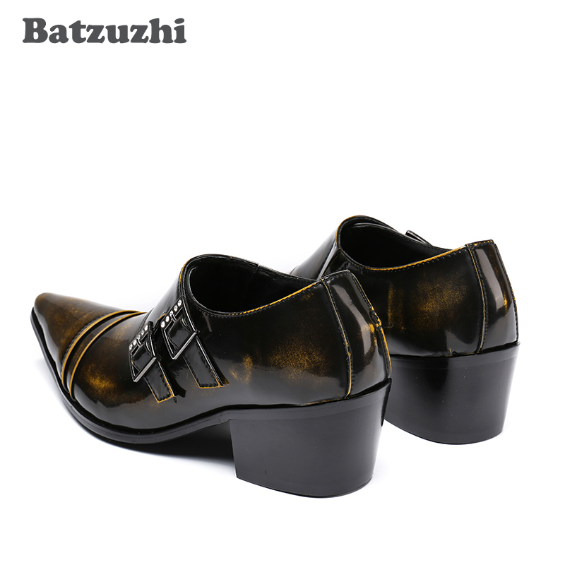 Batzuzhi-メンズブロンズポインテッドトゥドレスシュー - Men'S Shoes Limited Edition のレビューと価格