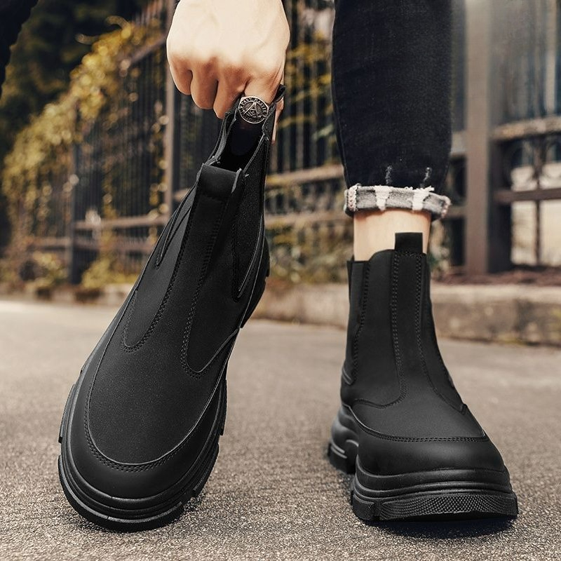 メンズチェルシーブーツ ブリティッシュスタイル ミッドトップ - Men Shoes Online のレビューと価格