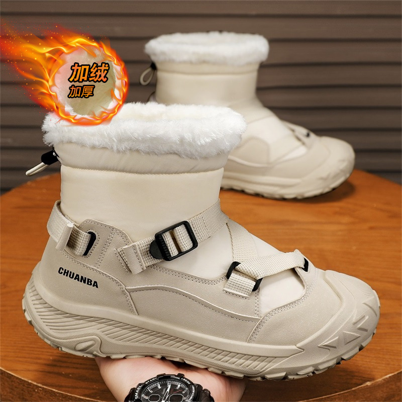 冬用メンズハイカットアンクルブーツ 厚底 アウトドア フリー - Men Shoes Online のレビューと価格