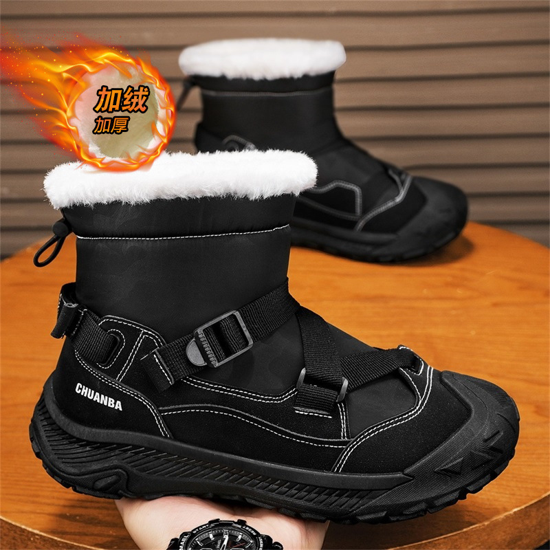 冬用メンズハイカットアンクルブーツ 厚底 アウトドア フリー - Men Shoes Online のレビューと価格