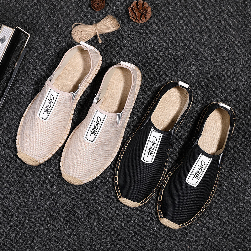リネン製メンズカジュアルシューズ ローファー メンズフラット - Men Shoes Elegant のレビューと価格